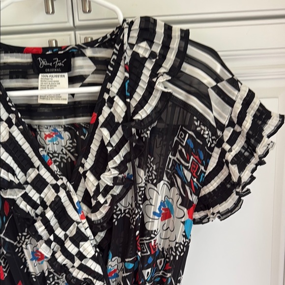 Diane Freis Black Floral Dress - Picture 8 of 8